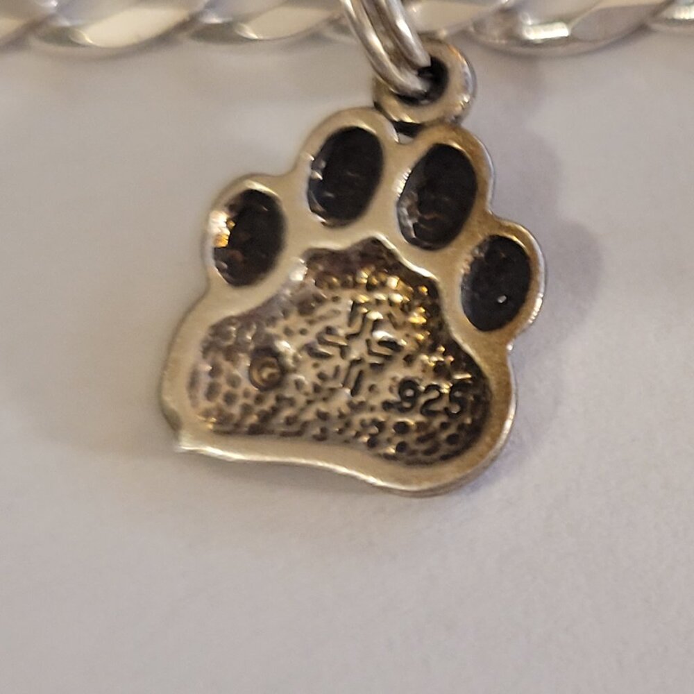 Sterling Silver Charm Bracelet Dog Theme 5 Charms - Picture 6 of 15